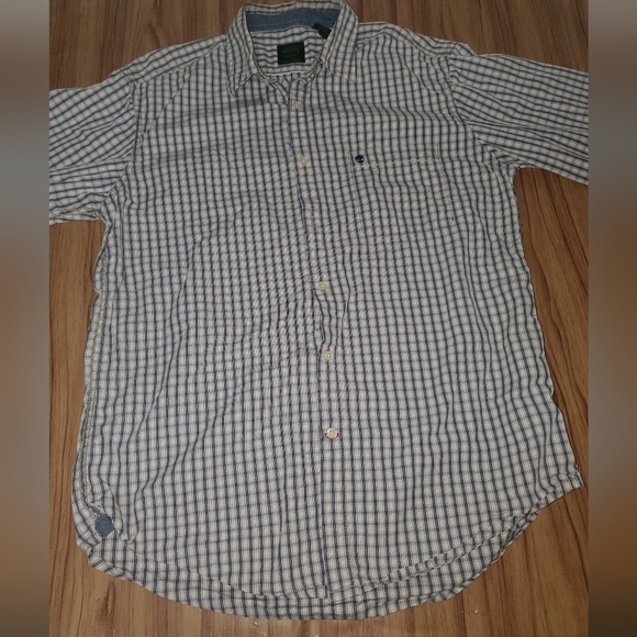 Timberland Men's Medium Checked L/S Dress Shirt Multicolor Cotton Button Down - Picture 4 of 7
